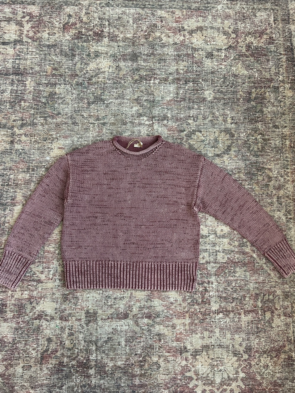 Faherty Crewneck Sweater in Dusty Mauve